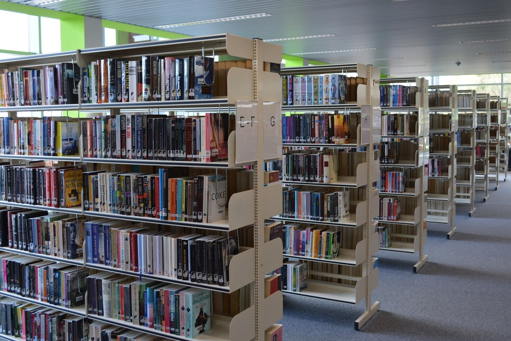 Prateleira na parede com livros e objetos
